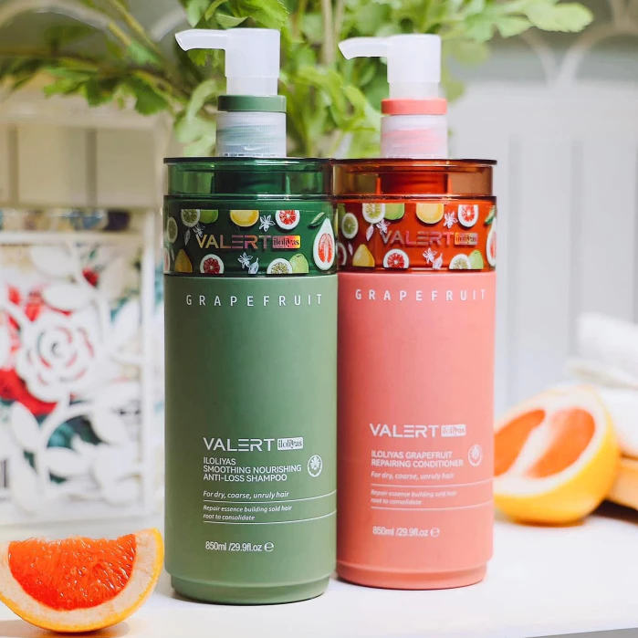 Cặp dầu gội xả bưởi VALERT GRAPEFRUIT 850ml hỗ trợ giúp giảm rụng tóc, giảm gàu