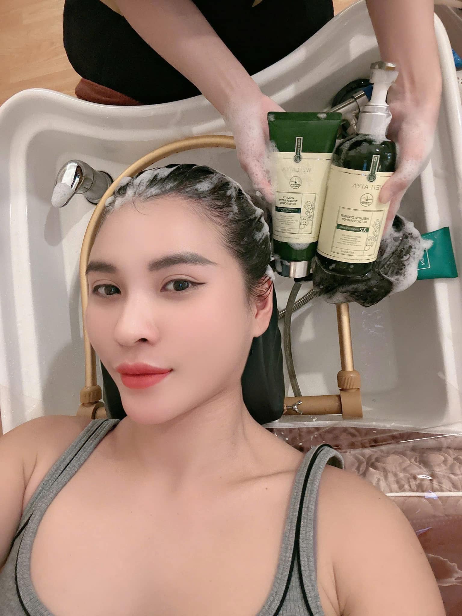 Cặp gội xả gừng Weilaiya Luxury kích mọc tóc dành cho tóc dầu