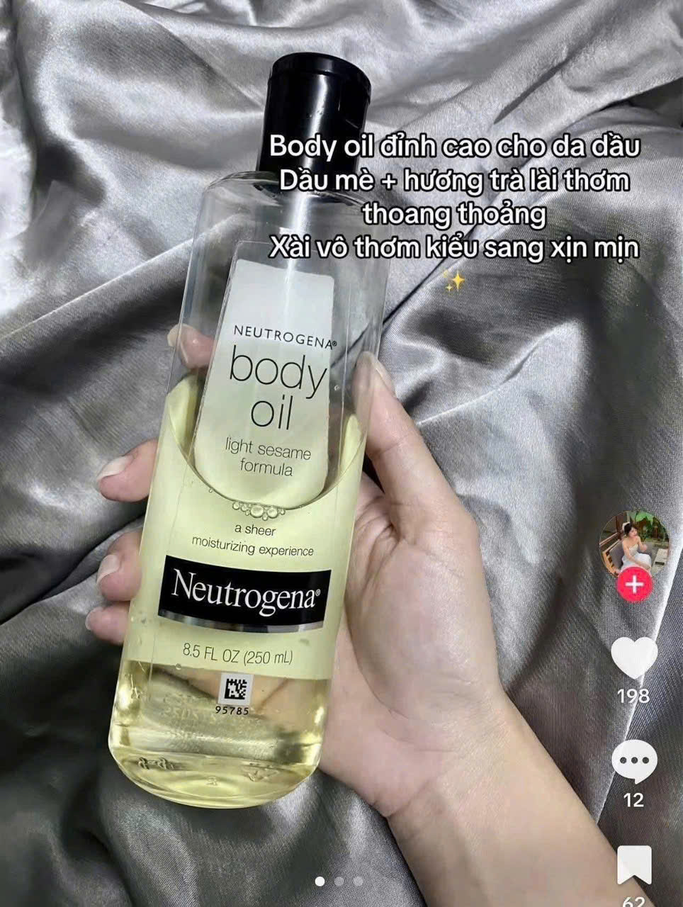 Dầu dưỡng thể Neutrogena Body Oil Light Sesame Formula