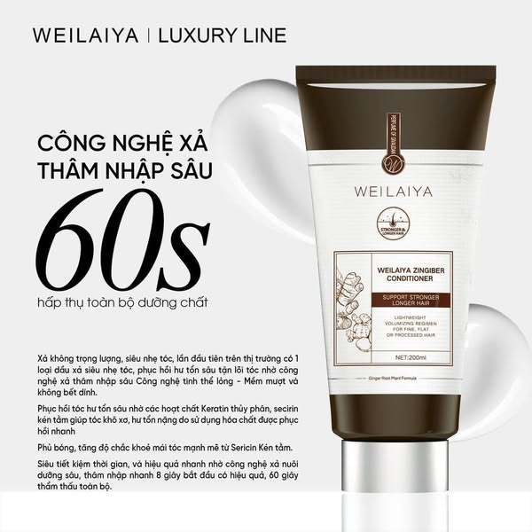 Dầu xả gừng hà thủ ô Weilaiya Luxury dành cho tóc khô