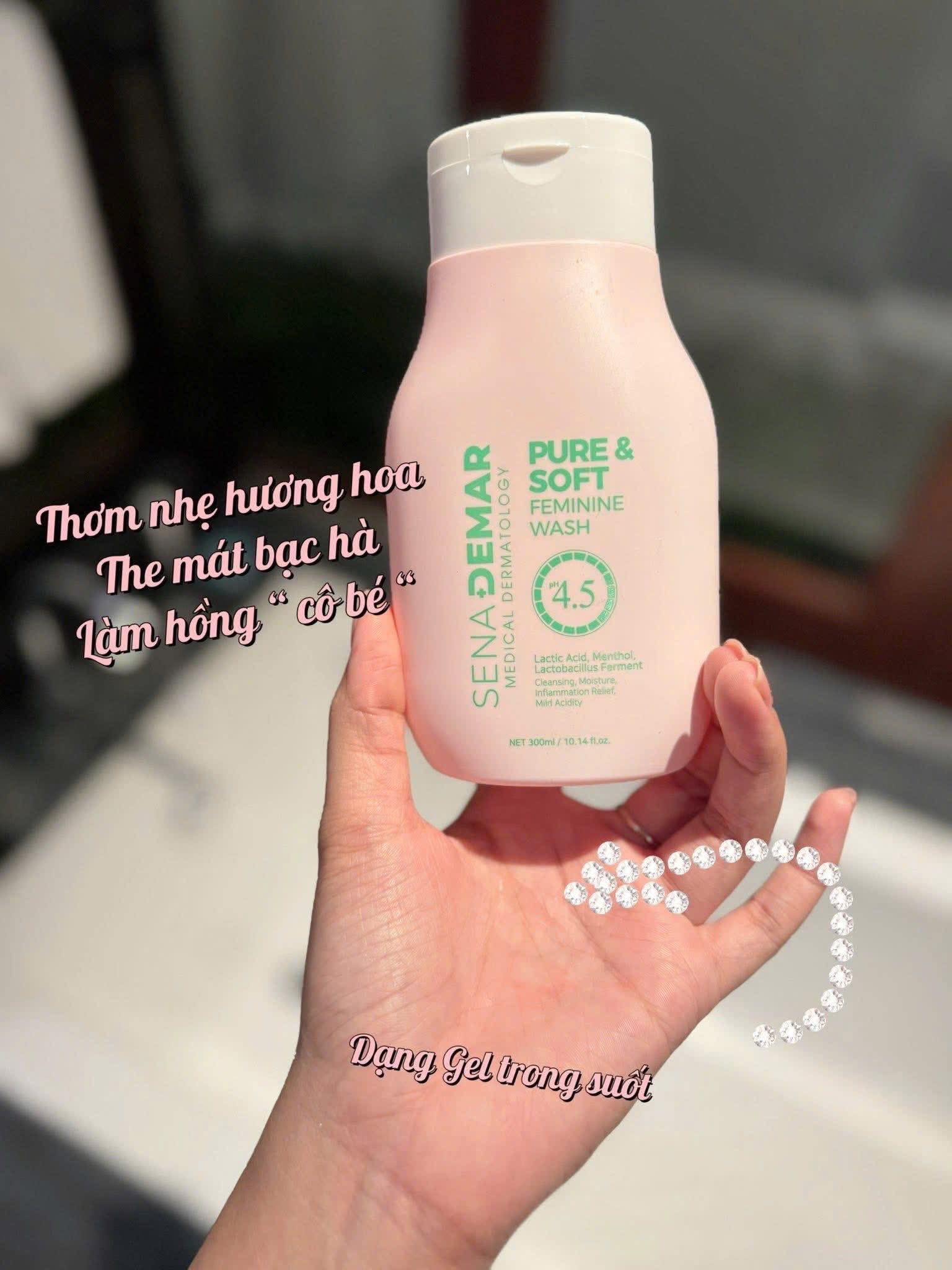 Dung Dịch Vệ Sinh Phụ Nữ SenaDemar, Làm sạch nhẹ nhàng, khử mùi hôi, cân bằng độ pH tự nhiên