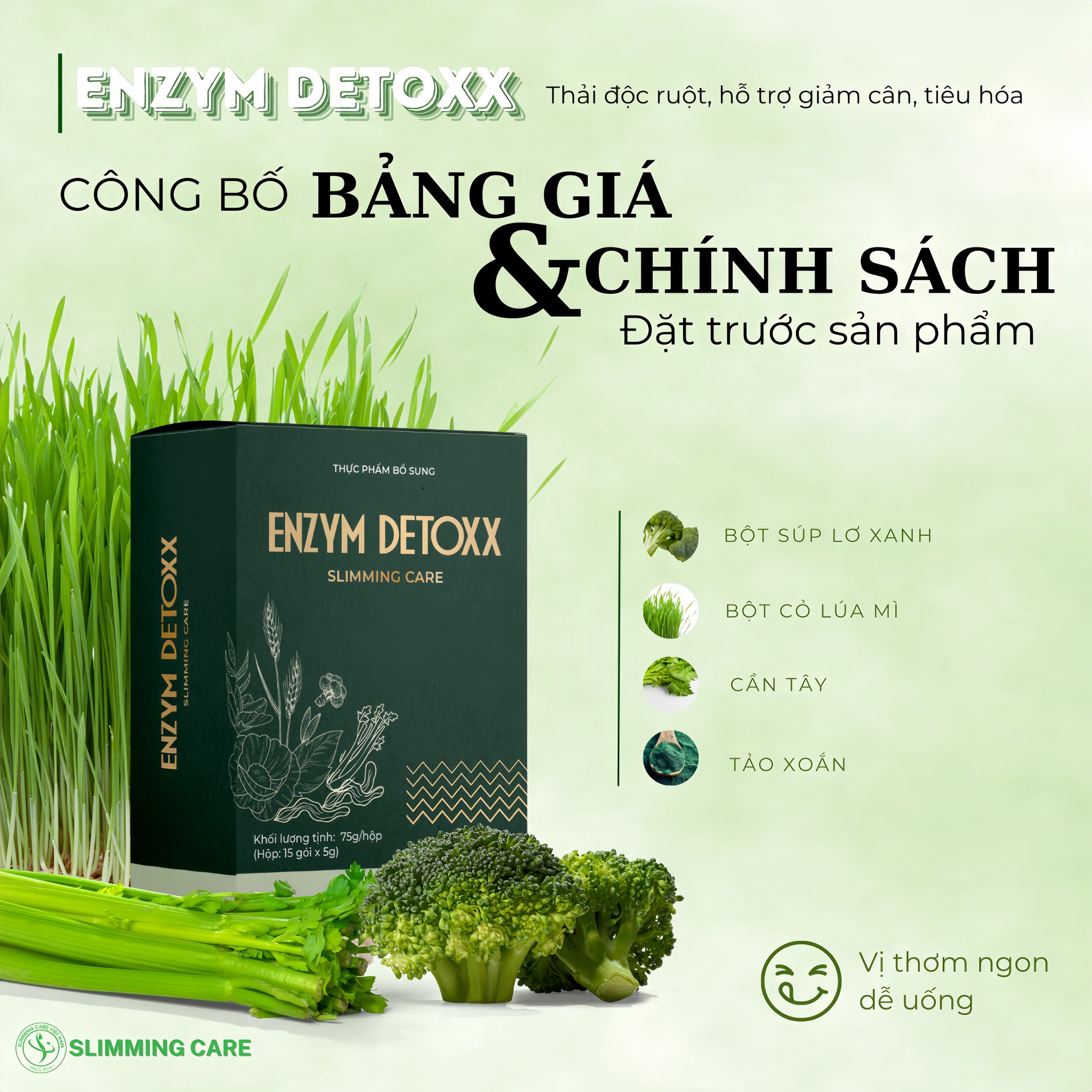 Enzym Detox Slimming Care- Hộp 15 gói