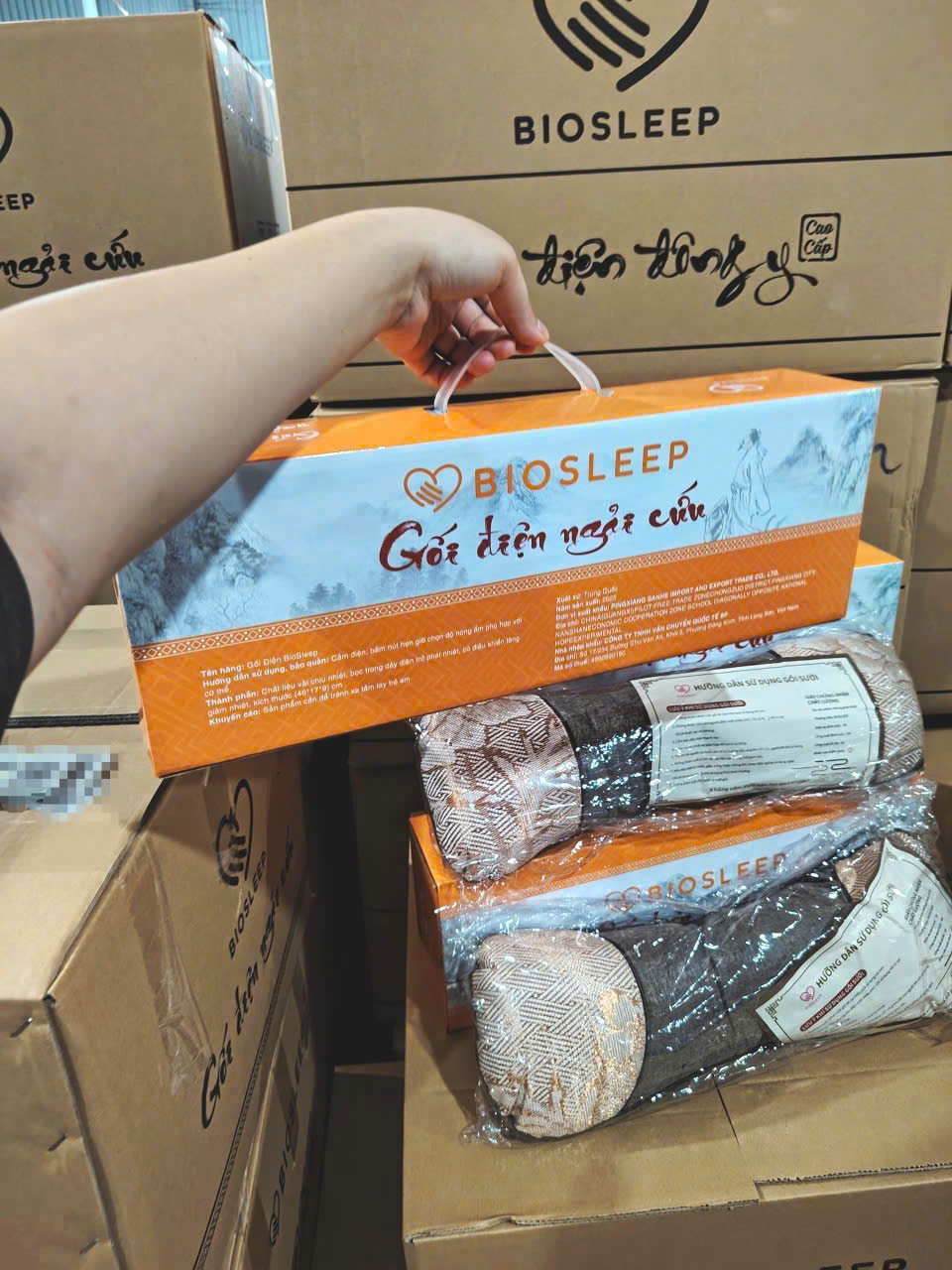 Gối điện ngải cứu BIOSLEEP – Giảm đau cổ vai gáy, ngủ ngon tự nhiên