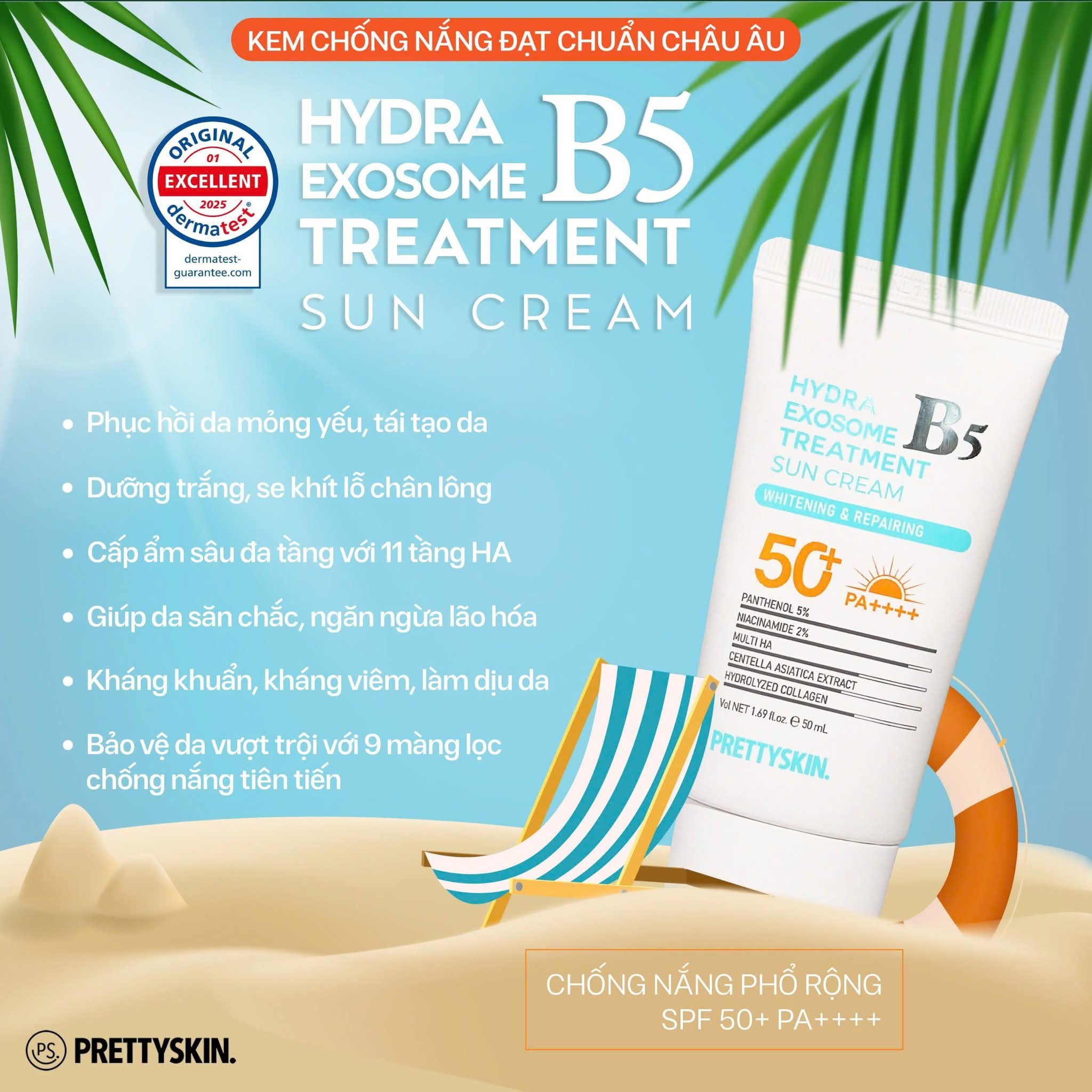 Kem Chống Nắng B5 Prettyskin Hydra B5 Sun Cream SPF 50+/PA+++