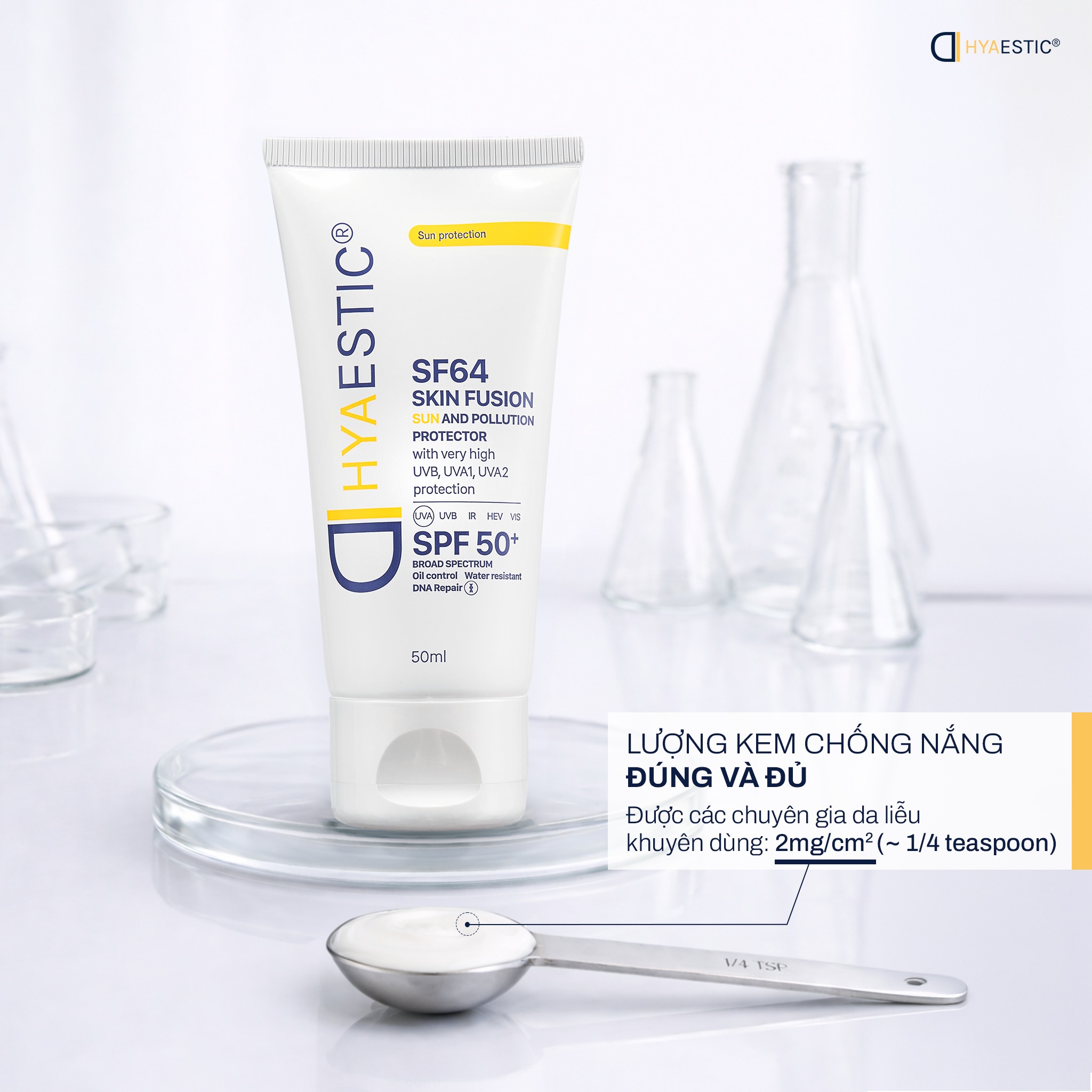 Kem Chống Nắng Hyaestic SF64 Bảo Vệ Tối Đa 50ml Skin Fusion SF64 Sun And Pollution Protector SPF50+