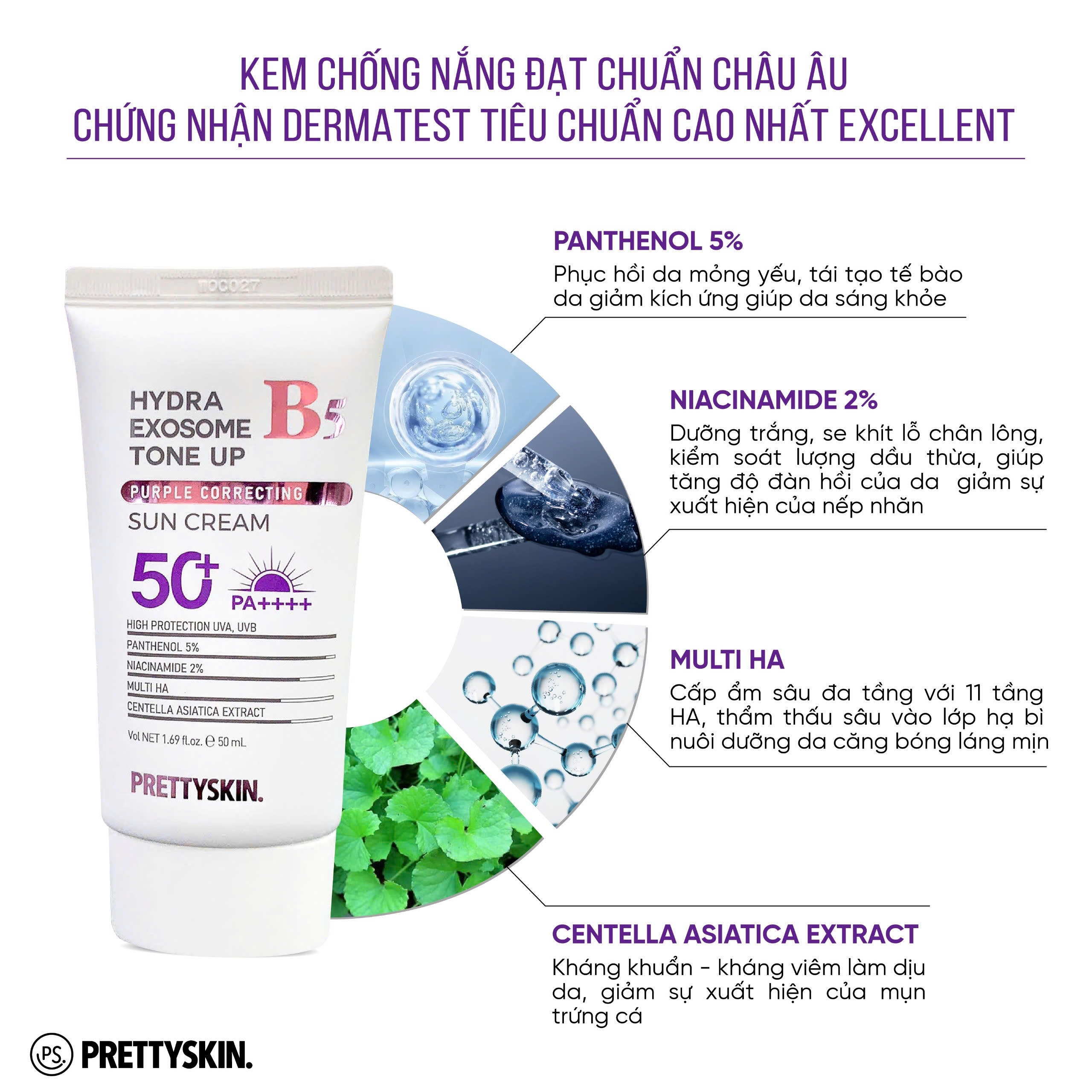 Kem Chống Nắng Pretty Skin Hydra B5 Exosome 50ml – Nâng Tông Tự Nhiên, Dưỡng Ẩm & Chống Nắng Hiệu Quả