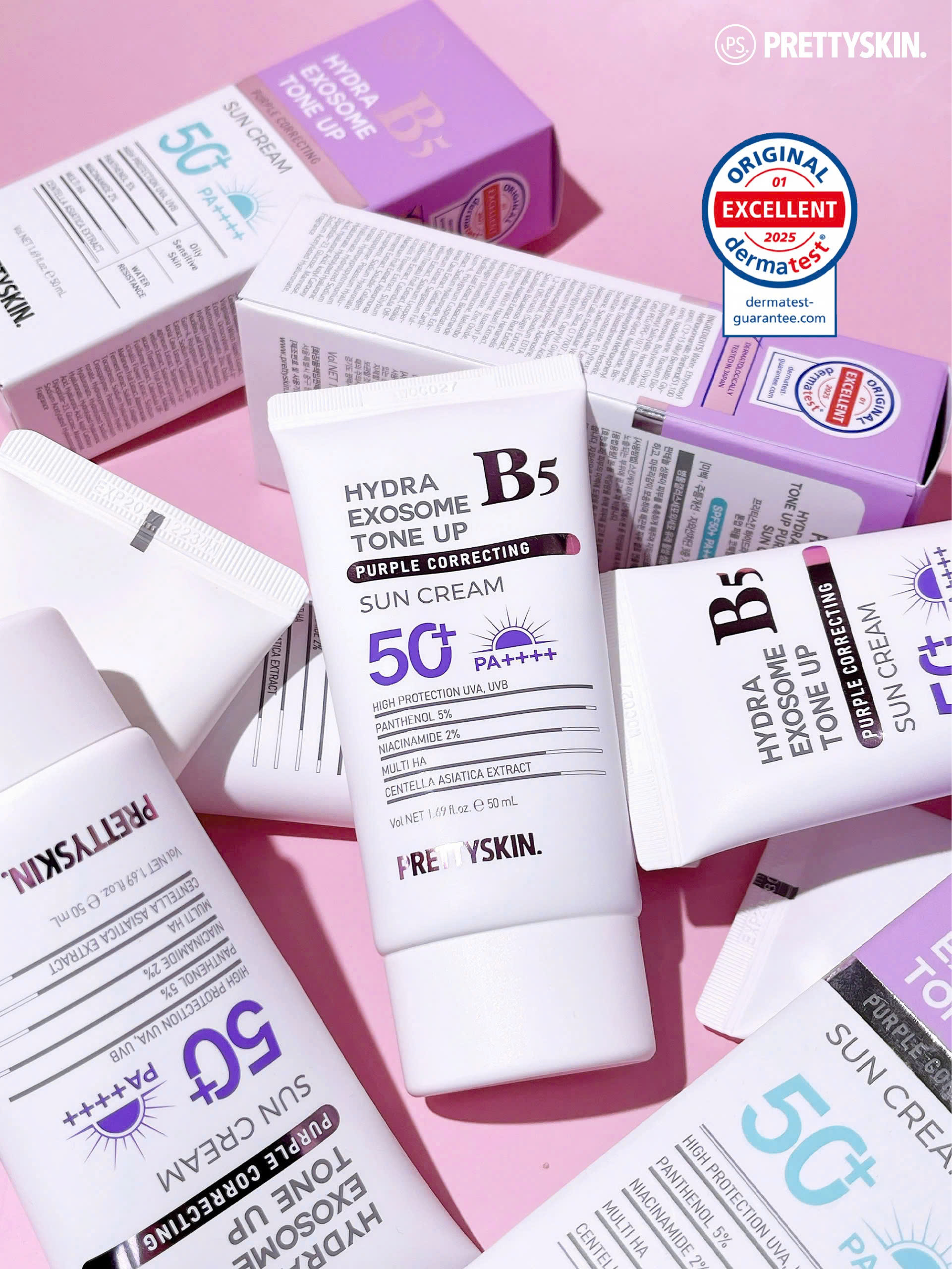 Kem Chống Nắng Pretty Skin Hydra B5 Exosome 50ml – Nâng Tông Tự Nhiên, Dưỡng Ẩm & Chống Nắng Hiệu Quả