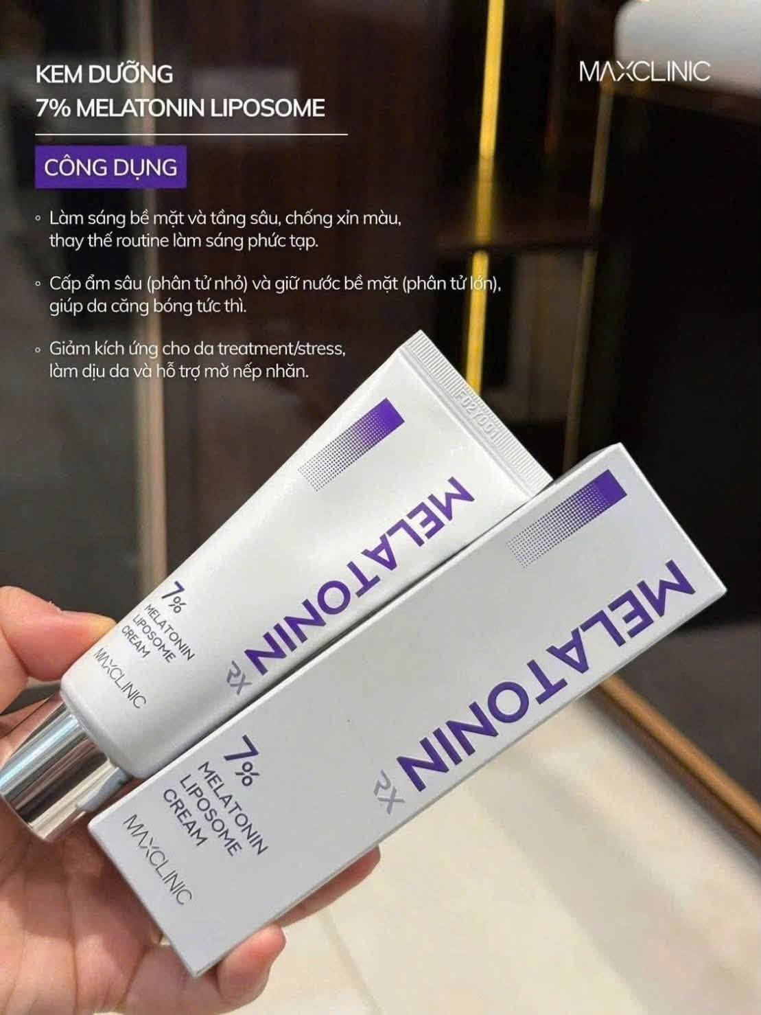 Kem Dưỡng 7% Melatonin Liposome Maxclinic