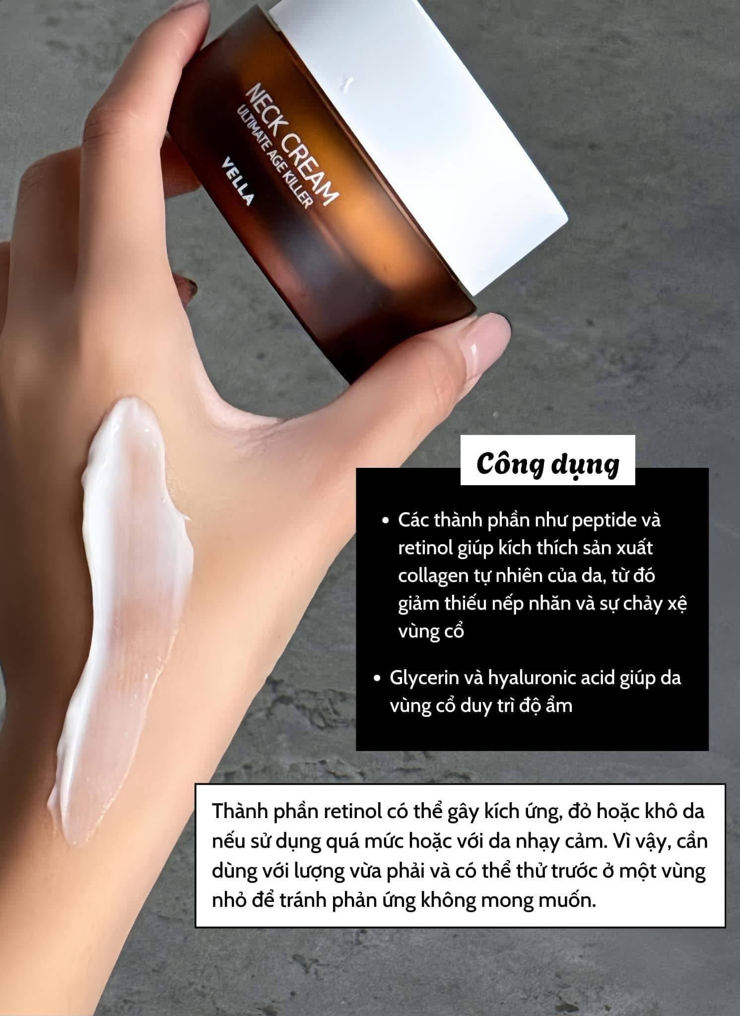 Kem Dưỡng Chống Lão Hóa Vùng Da Cổ Vella Ultimate Age Killer Neck Cream 50ml