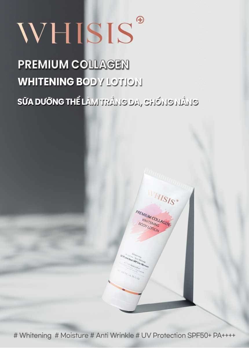 Kem Dưỡng Thể Trắng Da Nâng Tone WHISIS Premium Collagen