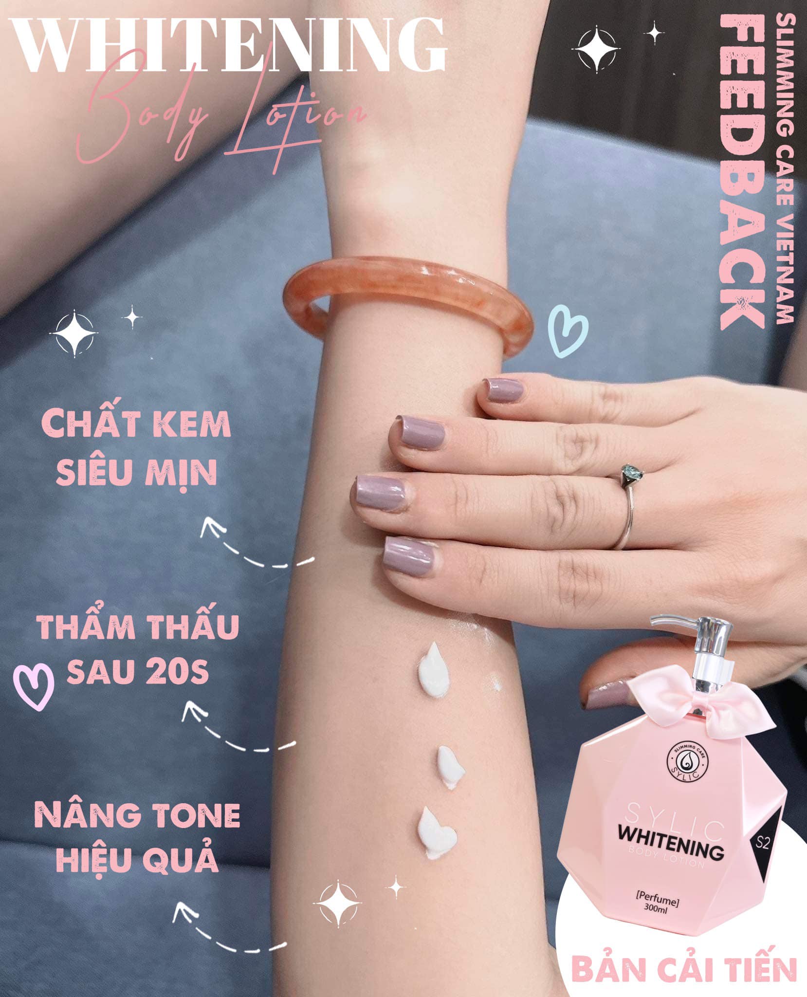 Kem Dưỡng Trắng Da Whitening Body Lotion Sylic Full Size Phiên Bản Mới - 300ml