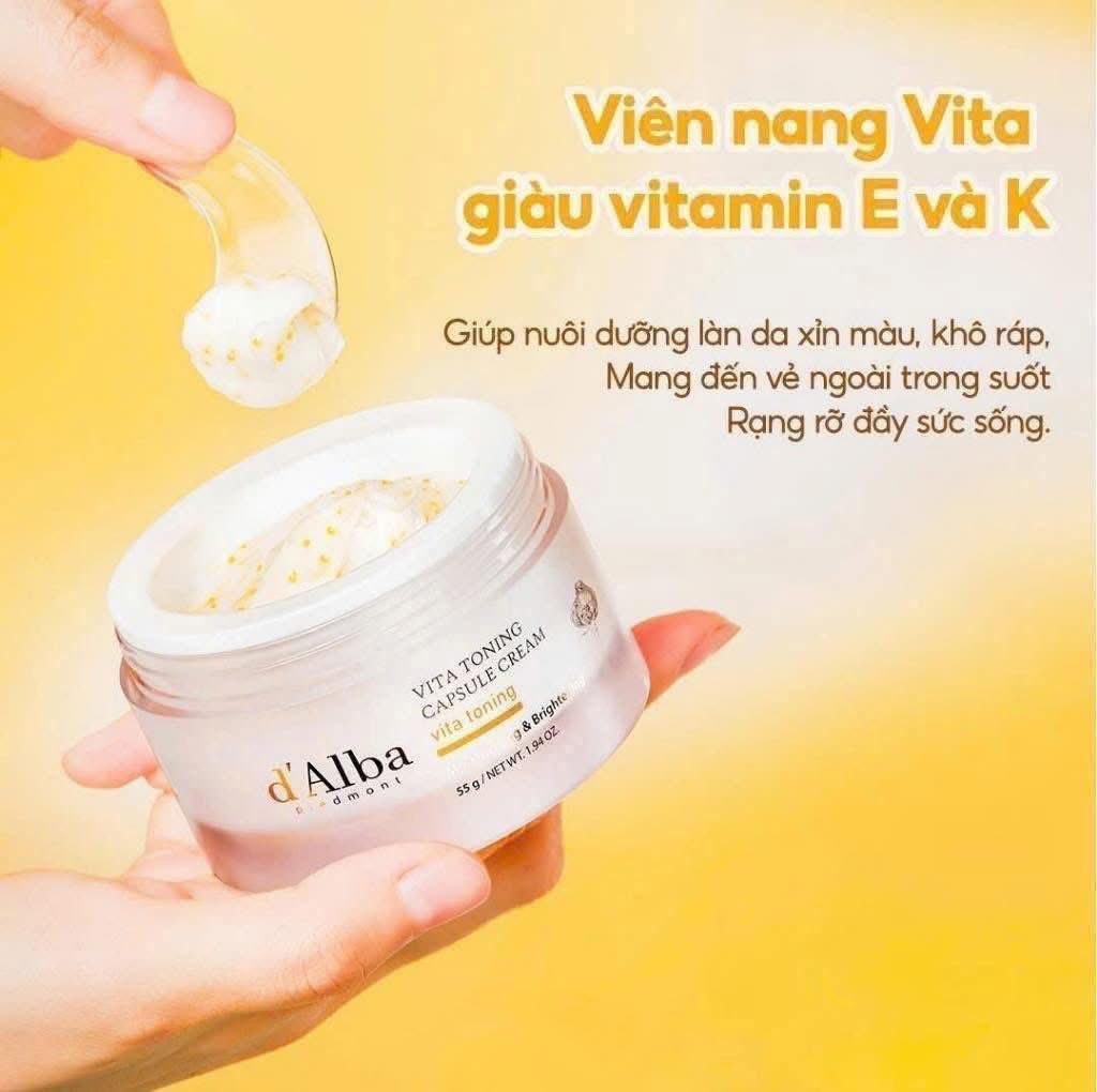 Kem Dưỡng Viên Nang d'Alba Vita Toning Capsule Cream 55g