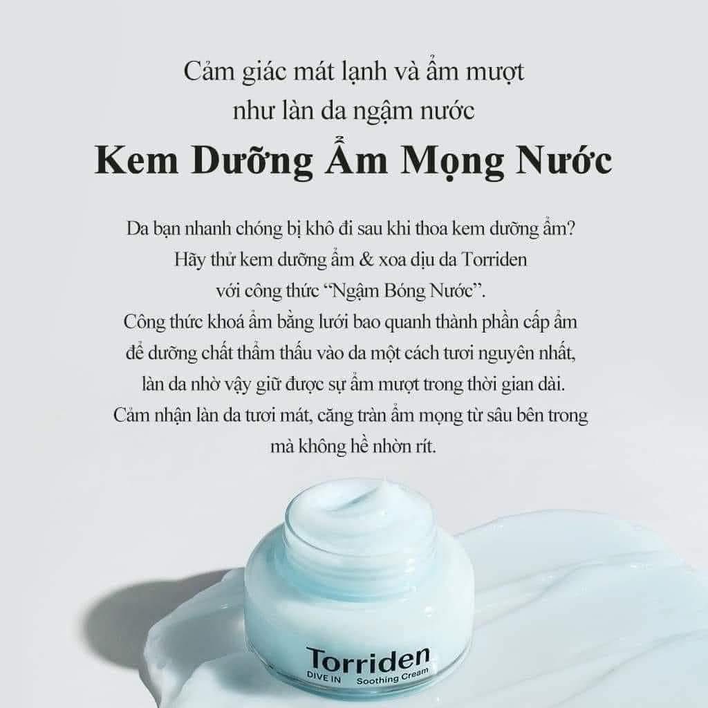 Kem Dưỡng ẩm Cho Da Dầu Torriden DIVE IN 50ml