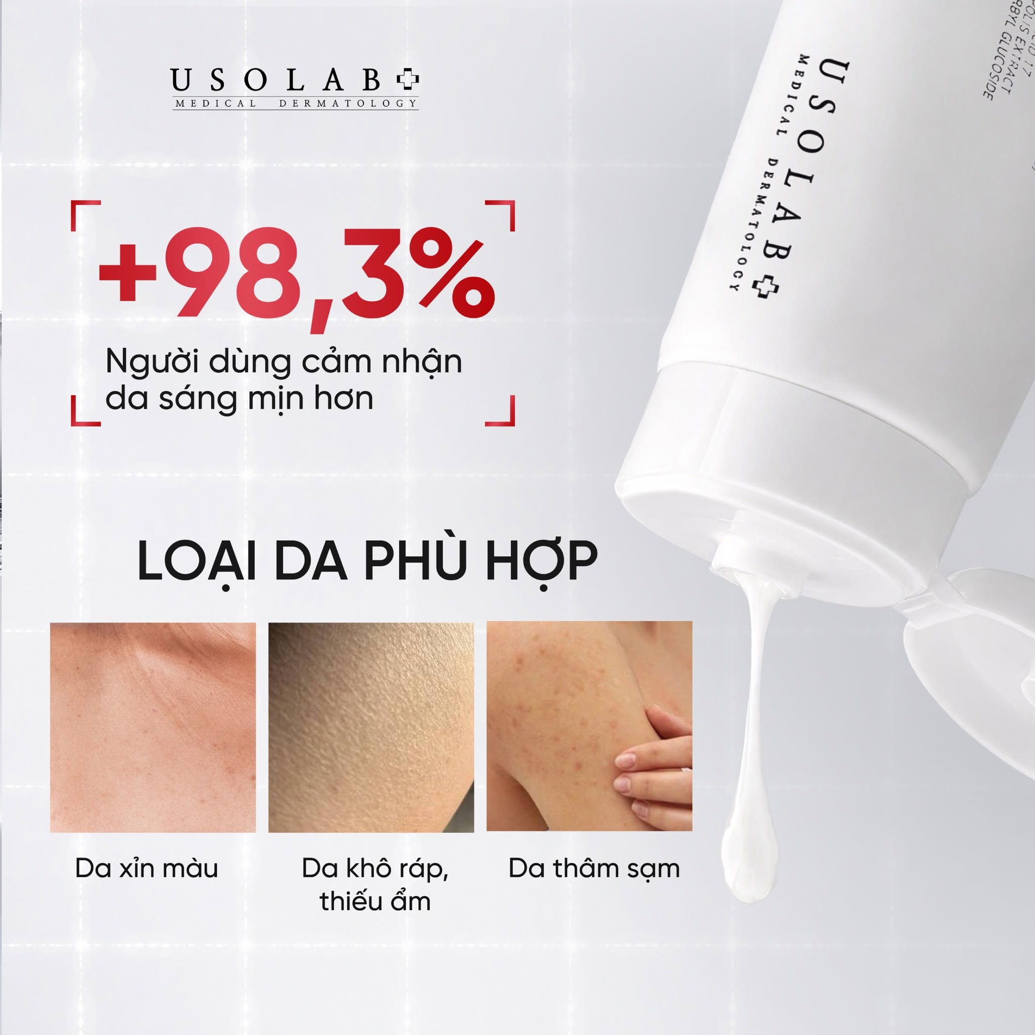 Kem body trắng da USOLAB Bio Intensive Light Cream 250ml - Giúp dưỡng trắng da body, nâng tone và làm sáng da body