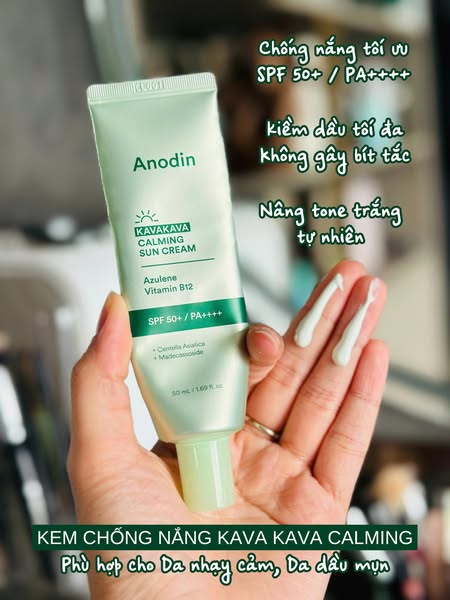 Kem chống nắng Anodin Kava Kava Calming Sun Cream 50ml