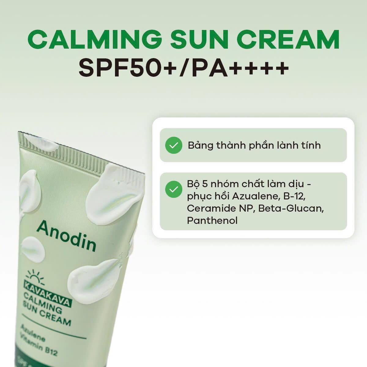 Kem chống nắng Anodin Kava Kava Calming Sun Cream 50ml