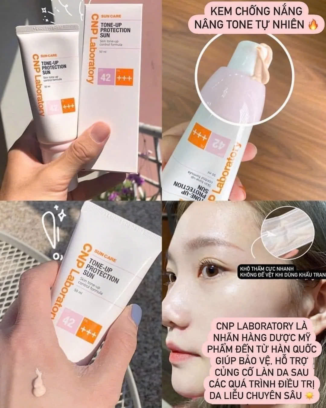 Kem chống nắng nâng tone CNP Laboratory Tone-Up Protection Sun SPF42 PA+++