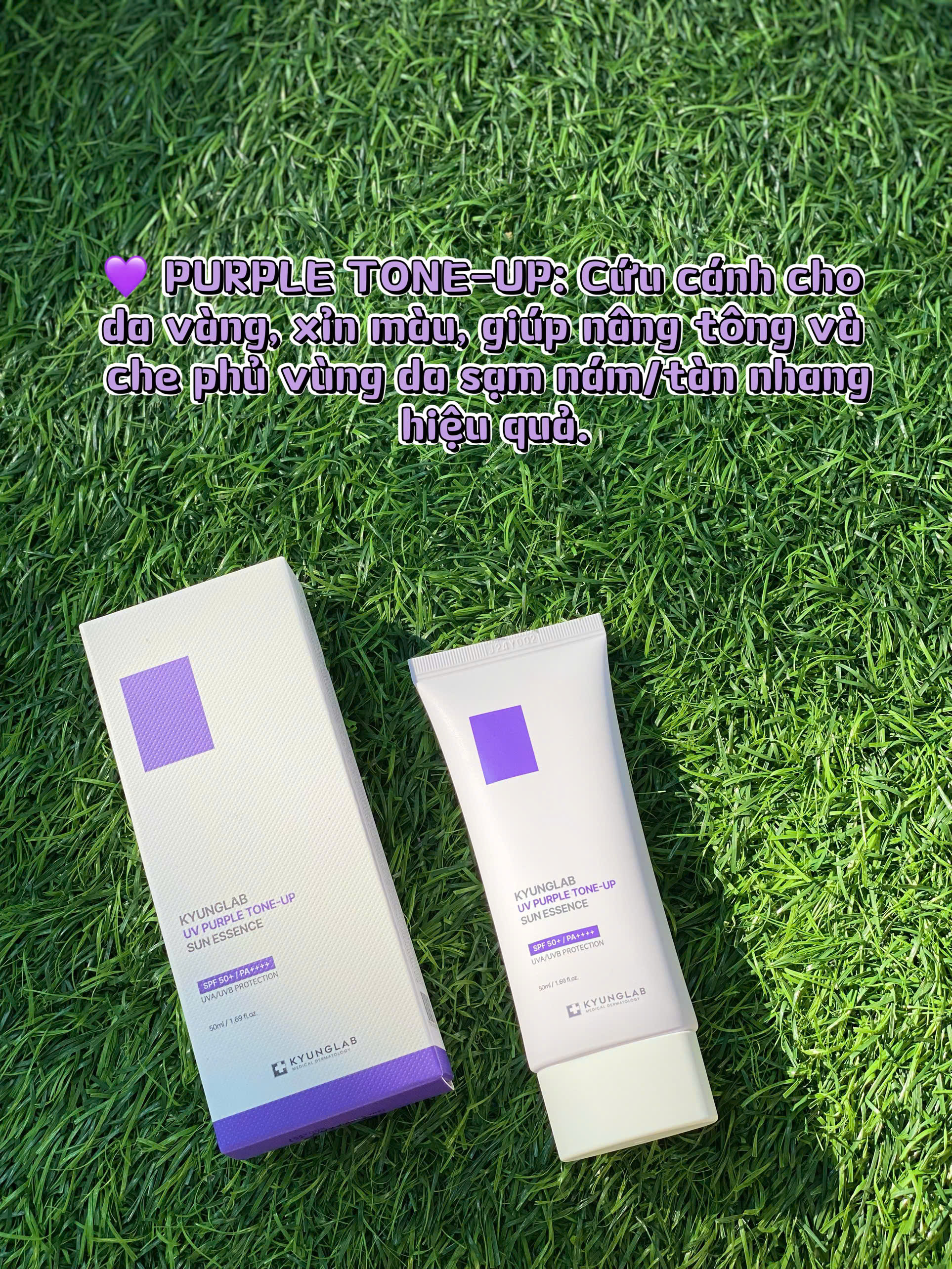 Kem Chống Nắng Hiệu Chỉnh Tông Da KyungLab UV Purple Tone-Up Sun Essence SPF 50+ PA++++ (50ml)