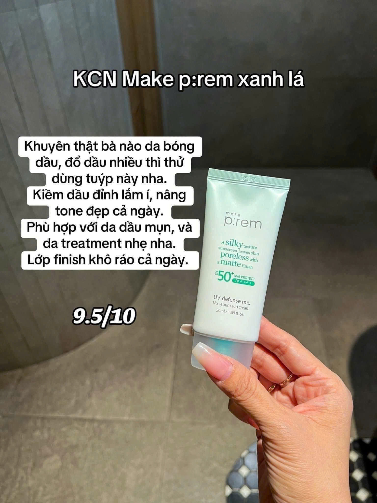 Kem chống nắng Make Prem Xanh Lá No Serum