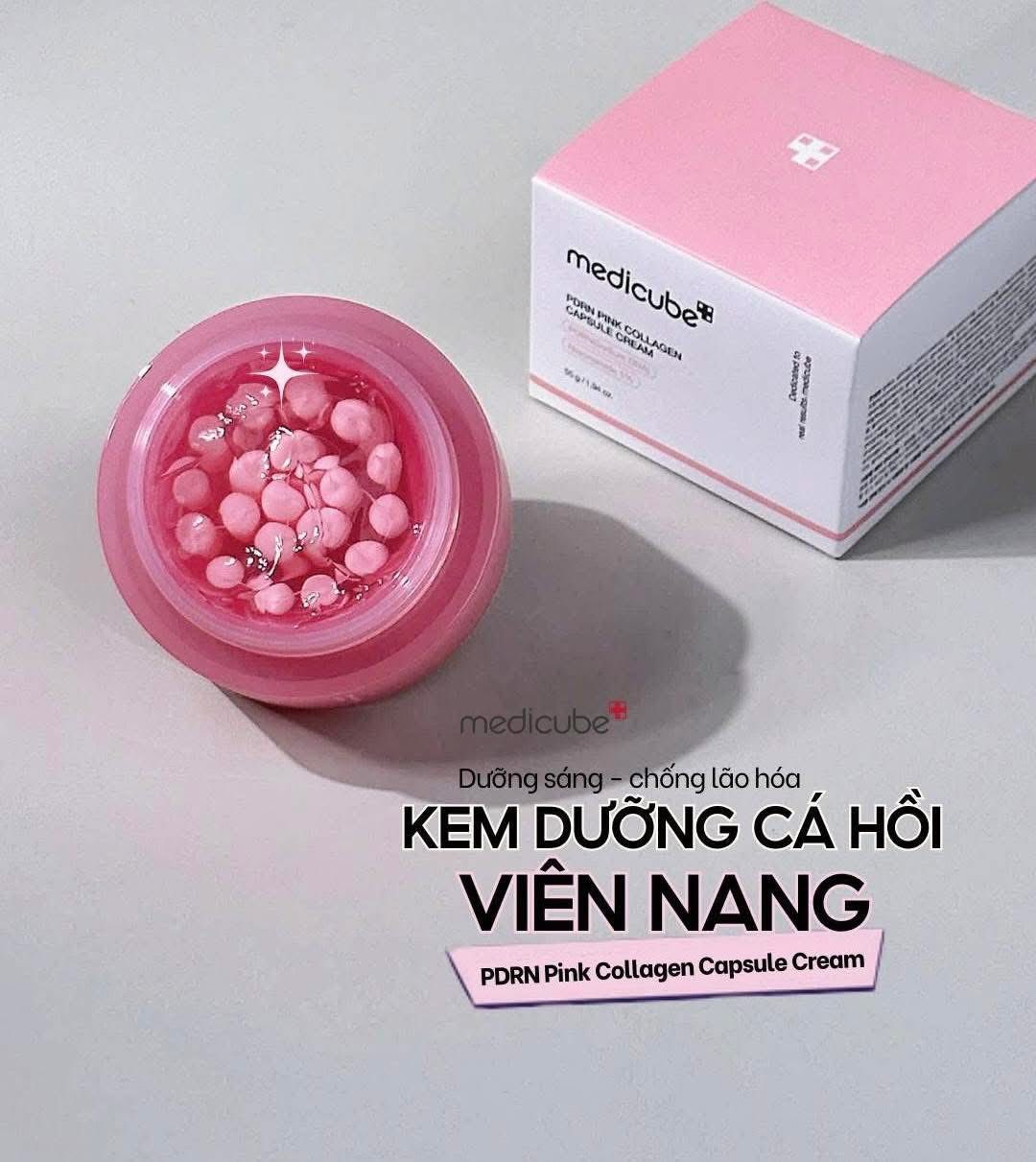 Kem dưỡng Medicube PDRN Pink Collagen Capsule Cream 55g