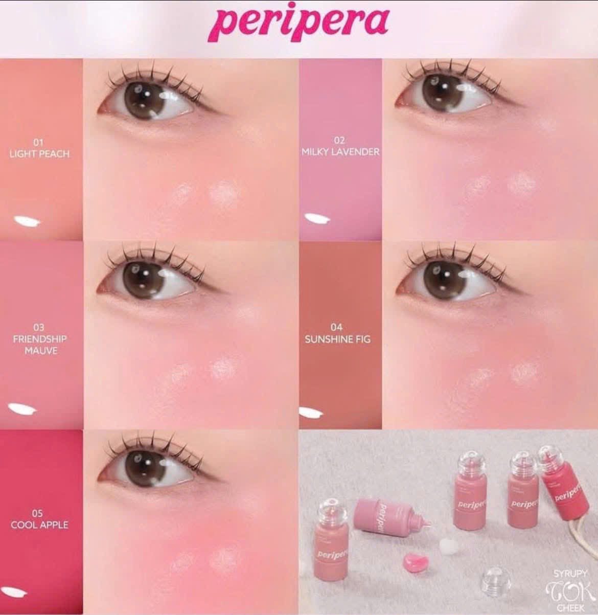 Má Hồng Kem Peripera Syrupy Tok Cheek Phấn má kem Hàn Quốc