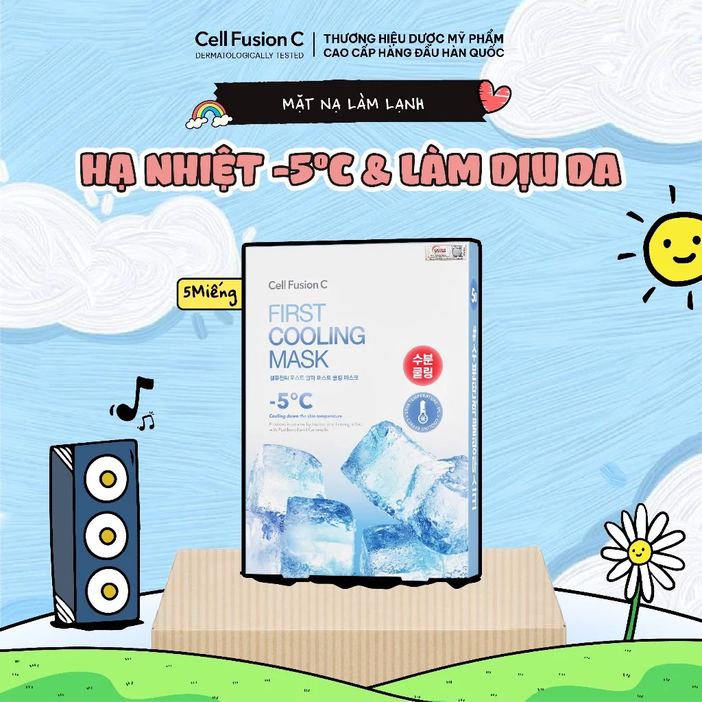 Mặt Nạ Cell Fusion C Hạ Nhiệt Và Làm Dịu Da 27g - hộp 5 miếng