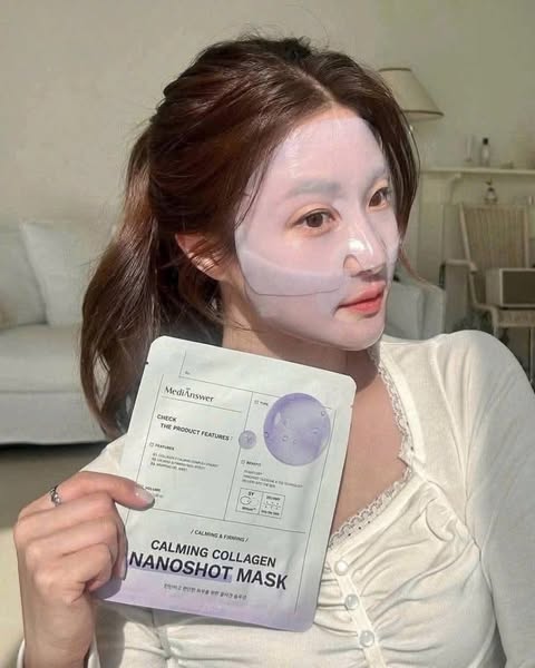 Mặt Nạ Thạch Medianswer Phục Hồi Dịu Da Calming Collagen Nanoshot Mask - Hộp 5 miếng