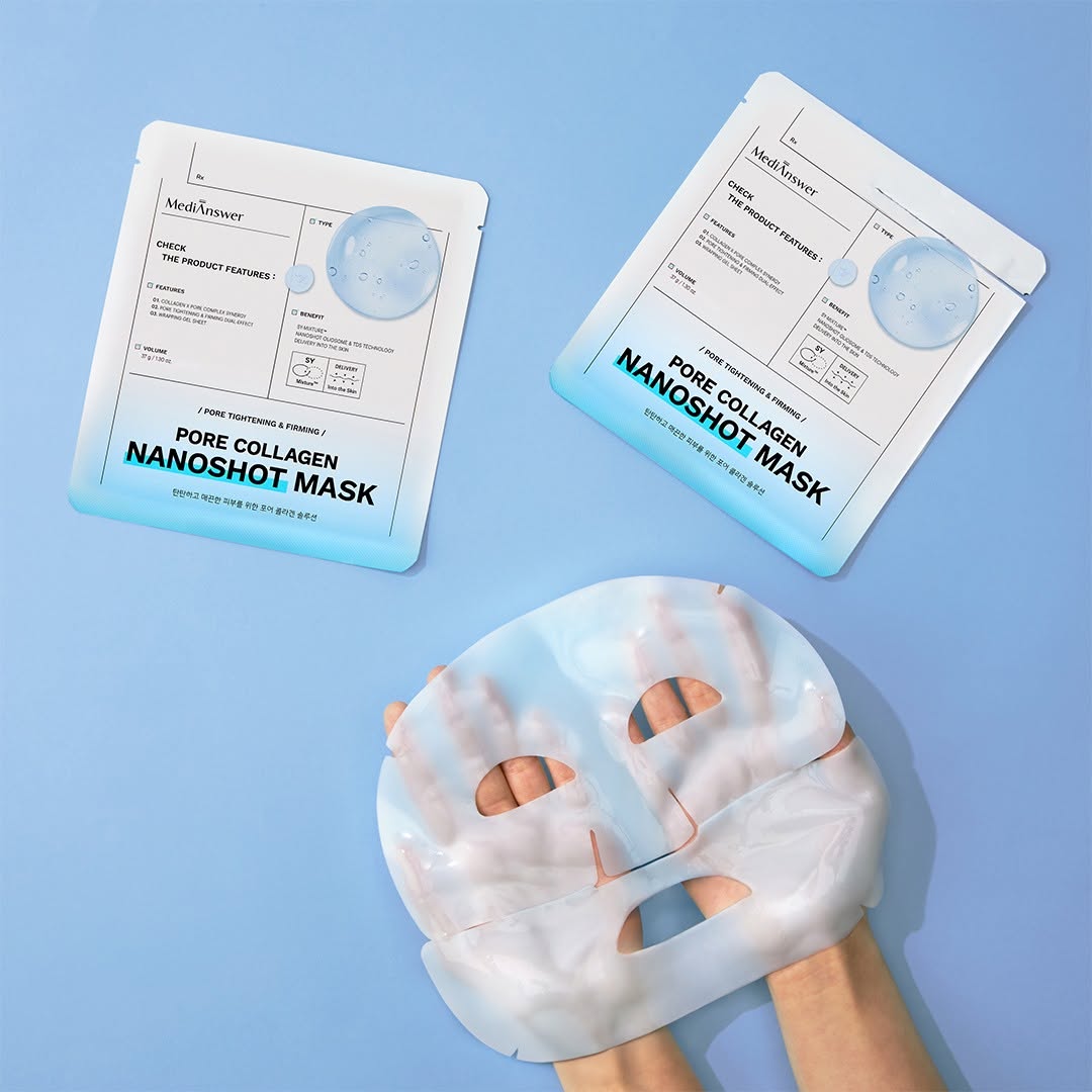 Mặt Nạ Thạch Medianswer Thu Nhỏ Lỗ Chân Lông Pore Collagen NanoShot Mask - Hộp 5 miếng