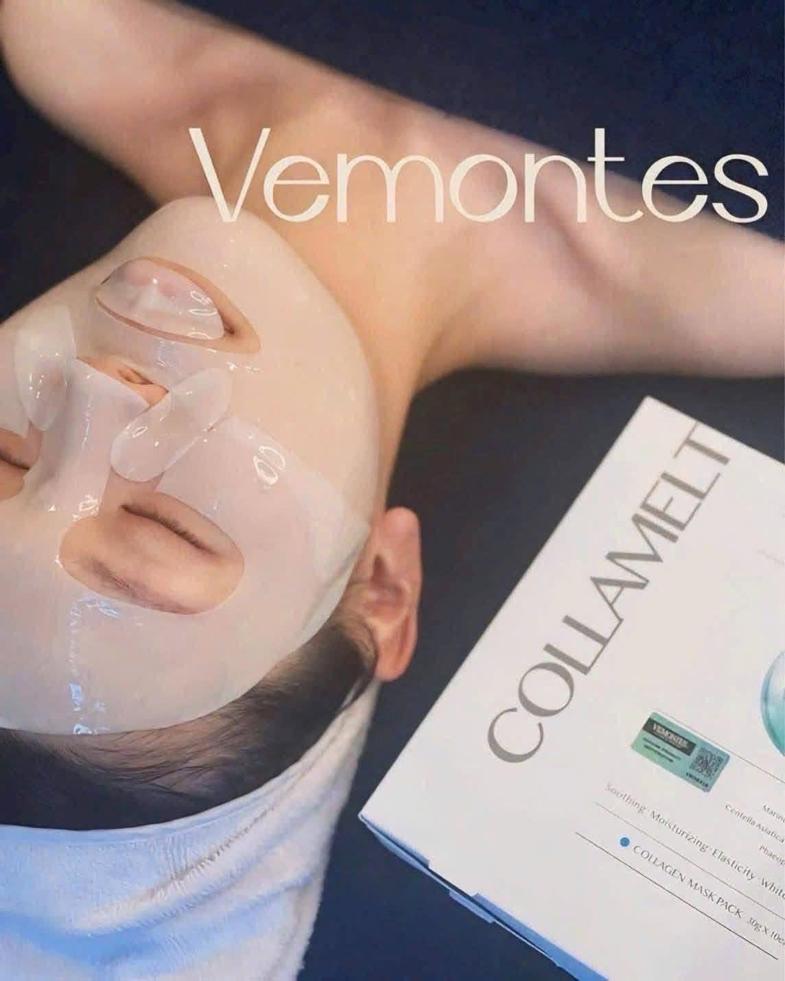 Mặt Nạ Vermontes Collamelt – Collagen Dưỡng Ẩm, Hỗ Trợ Da Đàn Hồi - hộp 5 miếng *30g