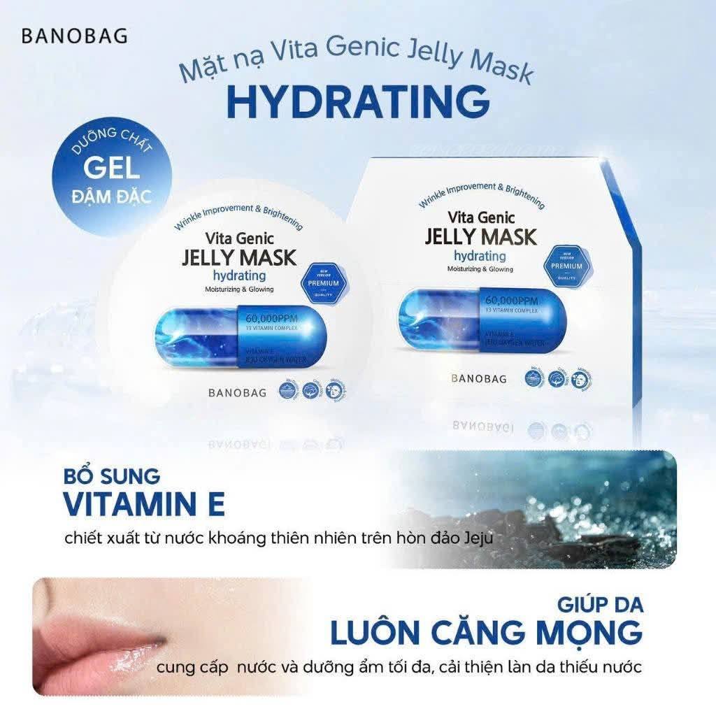Mặt nạ Banobagi Vita Genic Jelly Mask Hydrating - Cấp Ẩm Chuyên Sâu (màu xanh dương)