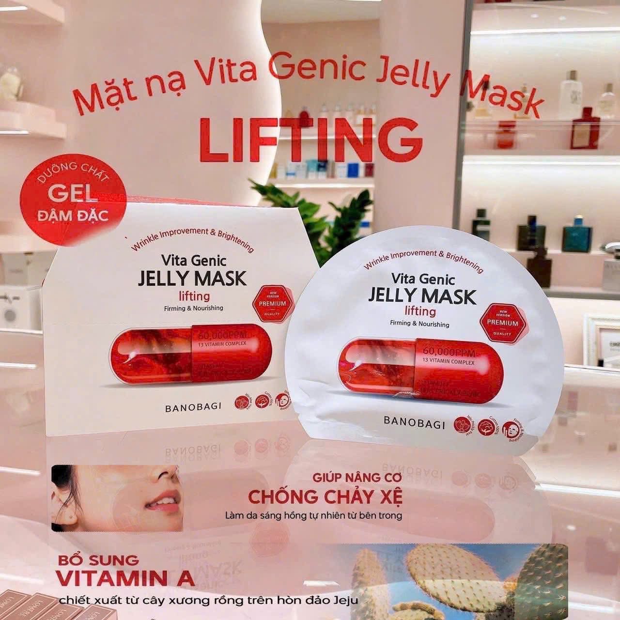Mặt nạ Banobagi Vita Genic Jelly Mask Lifting - Nâng Cơ Và Săn Chắc Da (màu đỏ)