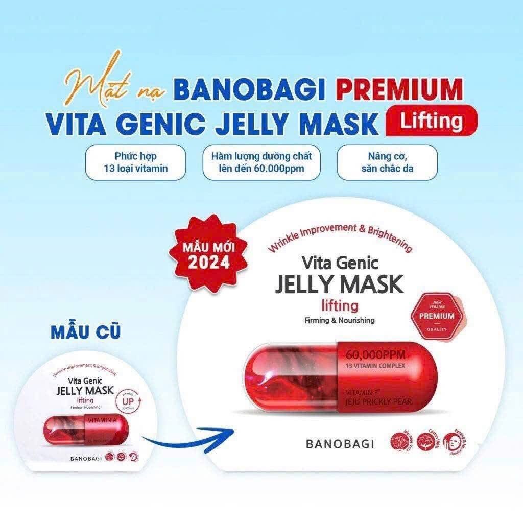 Mặt nạ Banobagi Vita Genic Jelly Mask Lifting - Nâng Cơ Và Săn Chắc Da (màu đỏ)