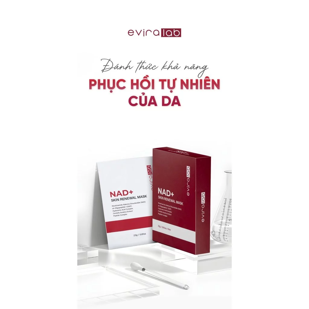 Mặt nạ Eviralab NAD+ Skin Renewal Mask (hộp 10 miếng)