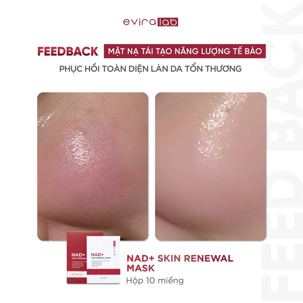 Mặt nạ Eviralab NAD+ Skin Renewal Mask (hộp 10 miếng)