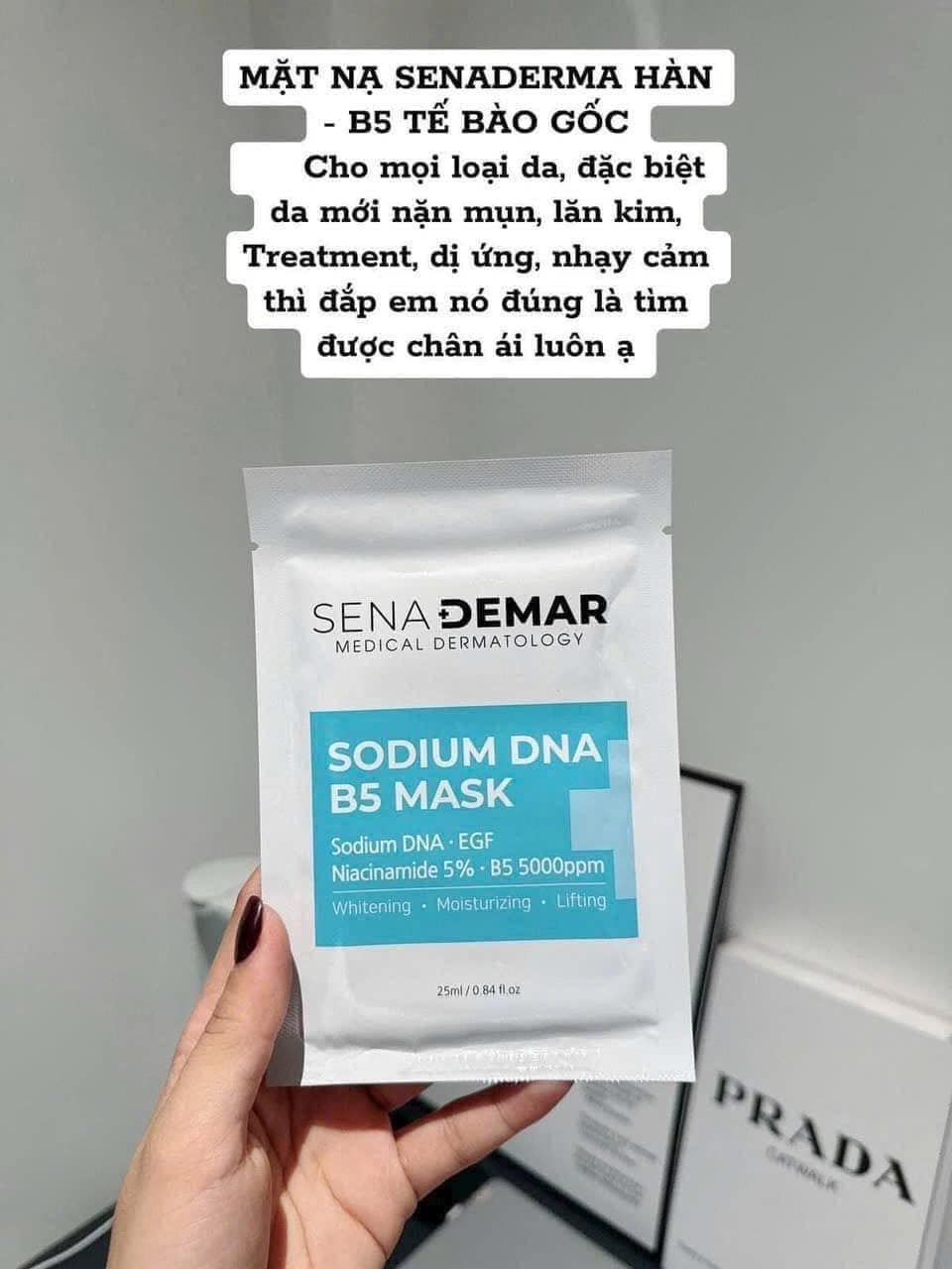 Mặt nạ cấp ẩm, dưỡng trắng, phục hồi da Sena Demar Sodium DNA B5