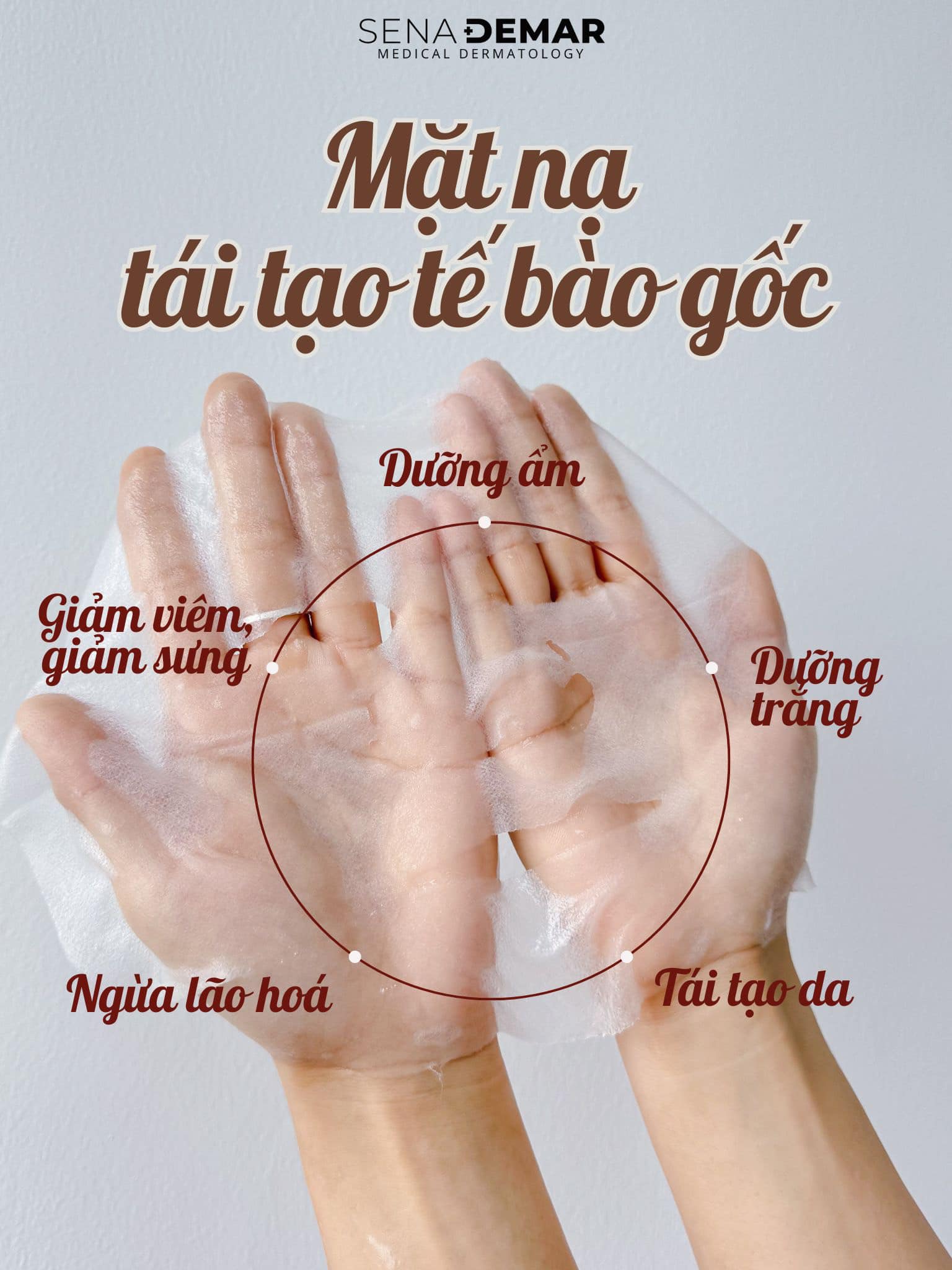 Mặt nạ cấp ẩm, dưỡng trắng, phục hồi da Sena Demar Sodium DNA B5