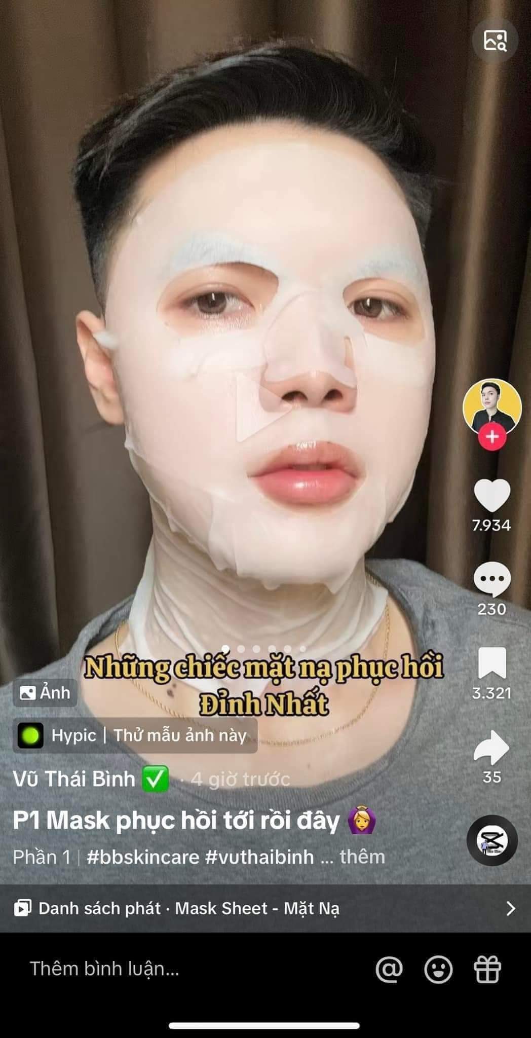Mặt nạ cấp ẩm phục hồi Whitening Repair B5 Complex Mask Jenaskin - 1 miếng