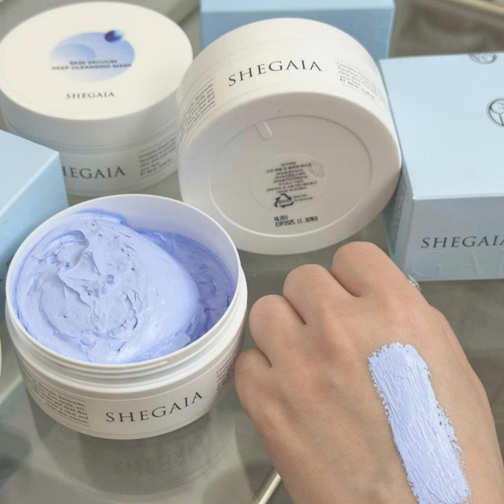 Mặt nạ đất set Shegaia Xanh (Shegaia Skin Vacuum Deep Cleansing Mask) thu nhỏ lỗ chân lông làm sáng da tăng cường da 150g