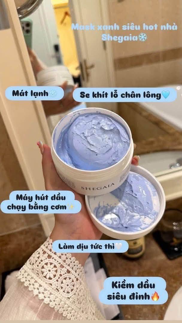 Mặt nạ đất set Shegaia Xanh (Shegaia Skin Vacuum Deep Cleansing Mask) thu nhỏ lỗ chân lông làm sáng da tăng cường da 150g