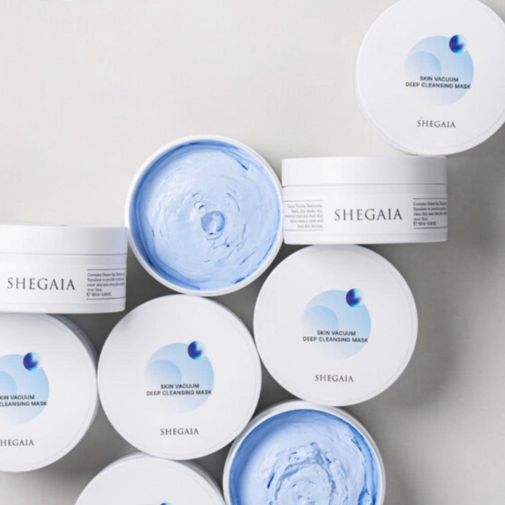 Mặt nạ đất set Shegaia Xanh (Shegaia Skin Vacuum Deep Cleansing Mask) thu nhỏ lỗ chân lông làm sáng da tăng cường da 150g