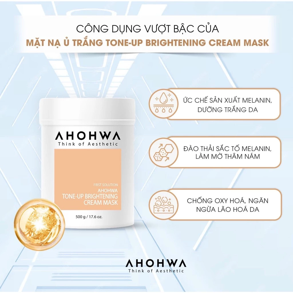 Mặt nạ ủ trắng dạng kem Ahohwa tone-up brightening cream 100ml