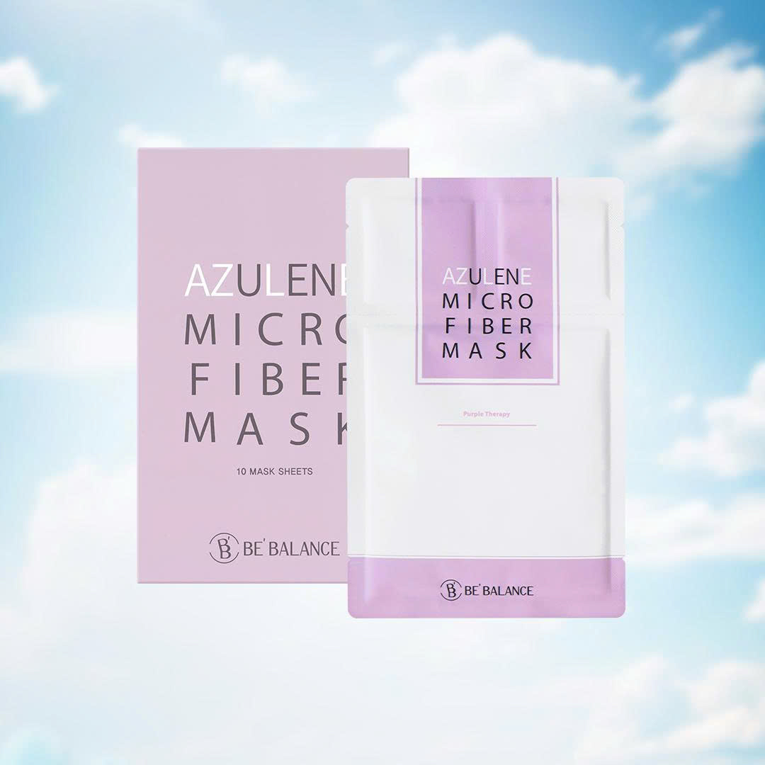 Mặt nạ vải vi sợi Bebalance Azulene Micro Fiber Mask 3in1 (1 hộp/ 10 cái)