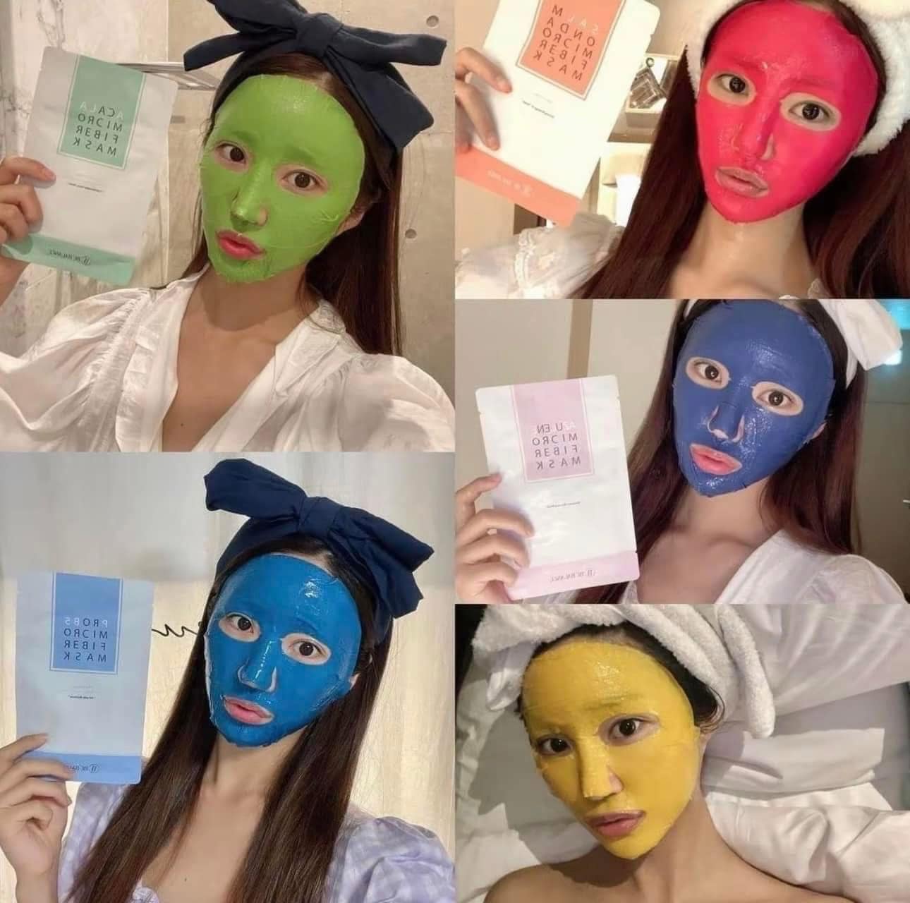 Mặt nạ vải vi sợi Bebalance Azulene Micro Fiber Mask 3in1 (1 hộp/ 10 cái)