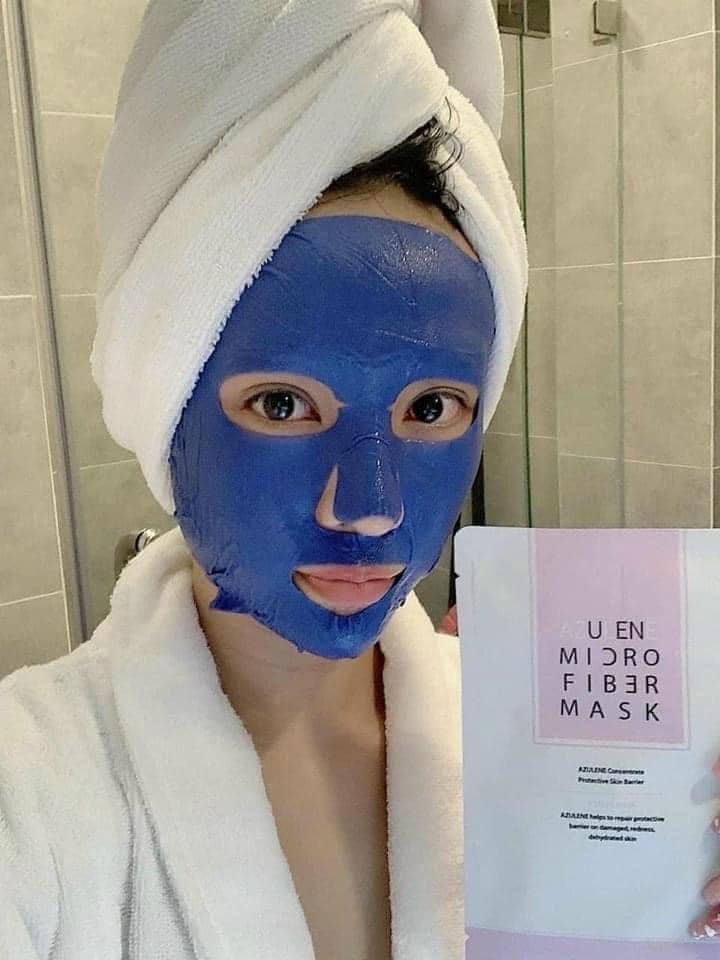 Mặt nạ vải vi sợi Bebalance Azulene Micro Fiber Mask 3in1 (1 hộp/ 10 cái)