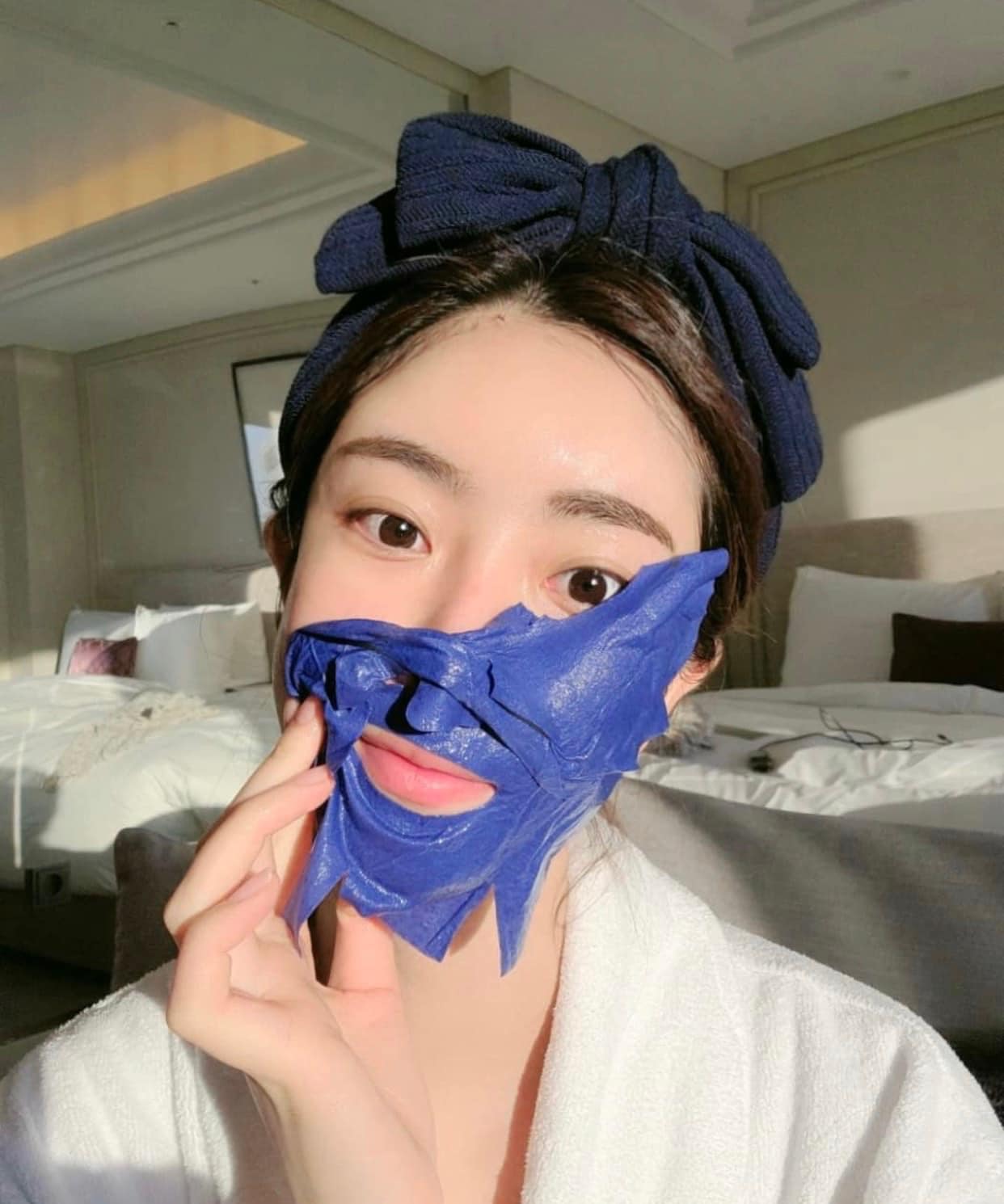 Mặt nạ vải vi sợi Bebalance Azulene Micro Fiber Mask 3in1 (1 hộp/ 10 cái)