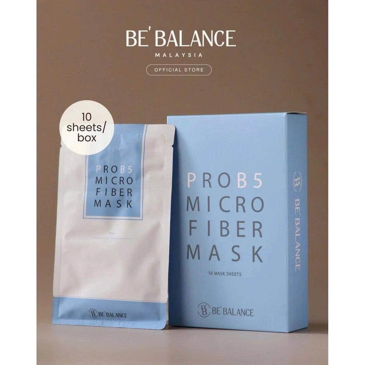 Mặt nạ vải vi sợi Bebalance Pro B5 Micro Fiber Mask 3in1 (1 hộp/ 10 cái)