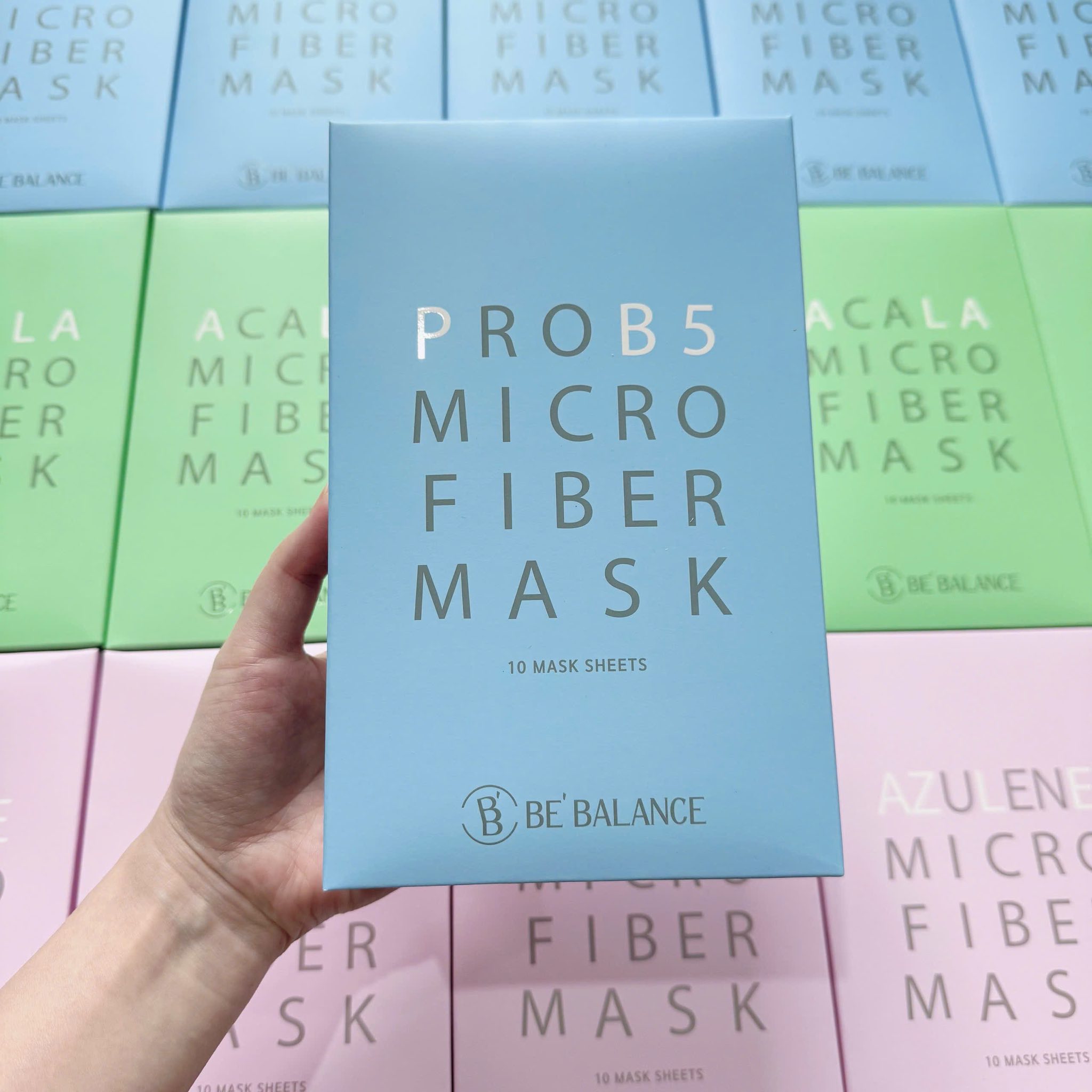 Mặt nạ vải vi sợi Bebalance Pro B5 Micro Fiber Mask 3in1 (1 hộp/ 10 cái)