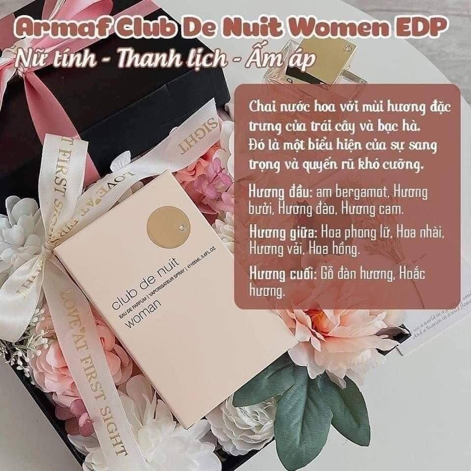 Nước Hoa Armaf Club De Nuit Women EDP – 105ml Hương Thơm Nữ Tính, Thanh Lịch và Ấm Áp
