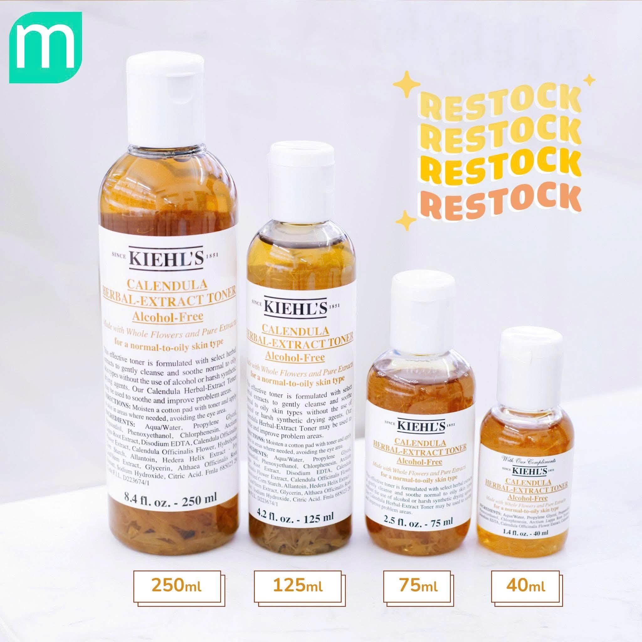Nước hoa hồng hoa cúc Kiehl's Calendula Herbal-Extract Toner 40ml