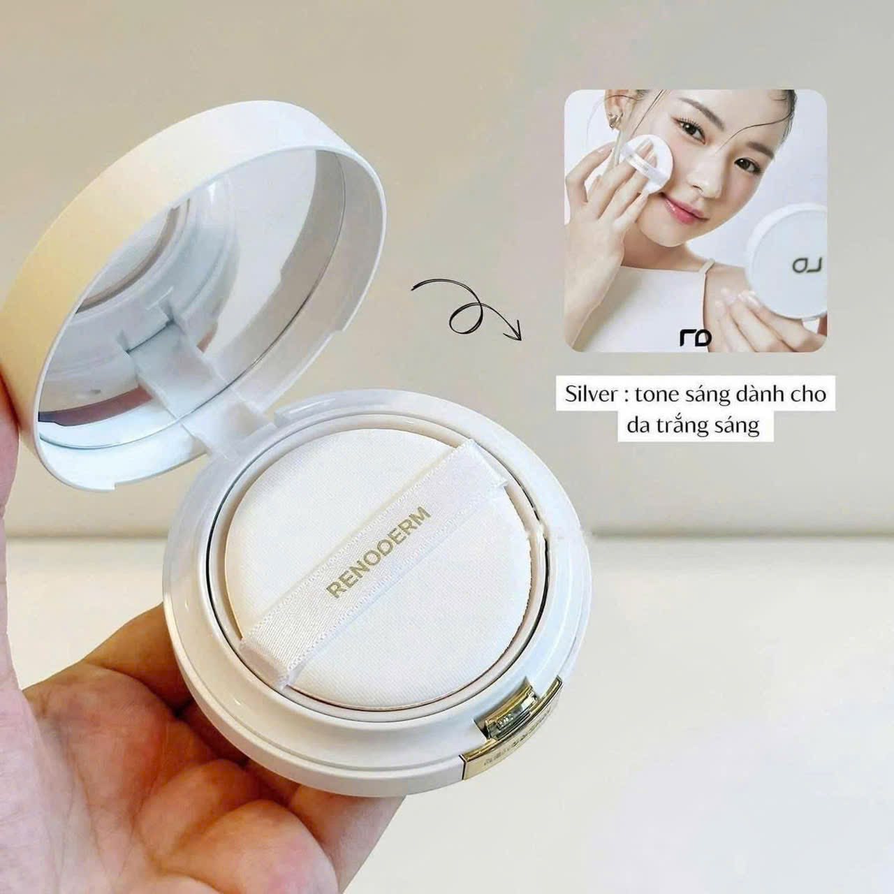Phấn Nước RO RENODERM Day Long BB Cream Silver SPF 50+/PA+++ Tone trắng sáng